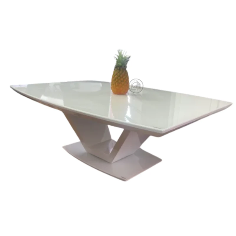 שולחן סלון אפוקסי בשילוב זכוכית | דגם V