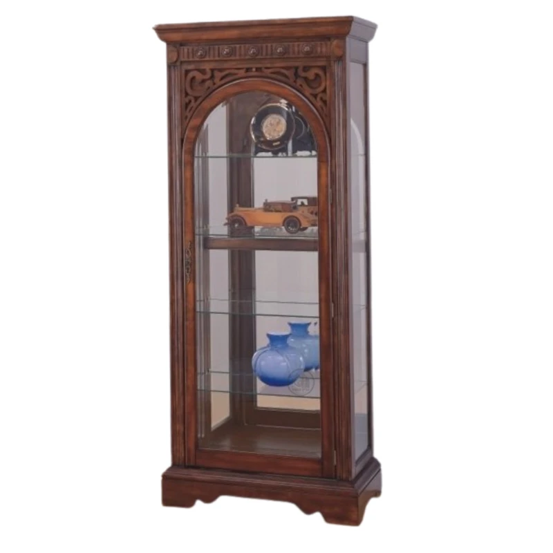 ויטרינה מעץ מלא עם מדפי זכוכית | דגם JO38
