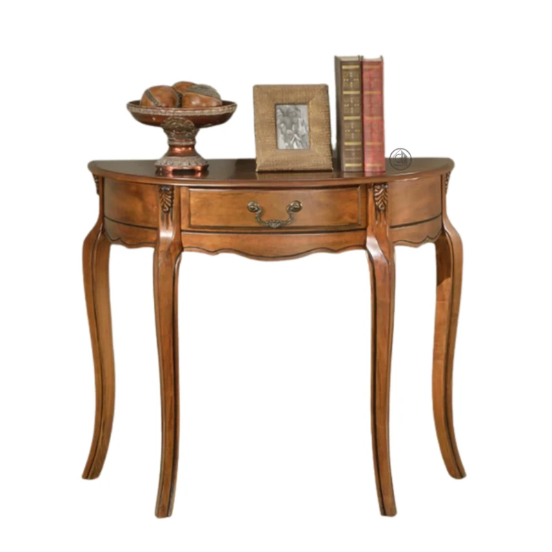 קונסולה כניסה מעץ מלא עם מגירה | דגם Y