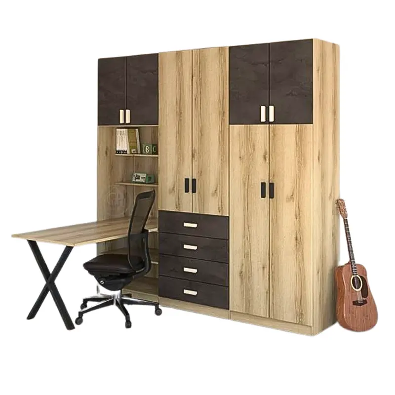 פינת עבודה משולבת ארון בגדים | דגם 586