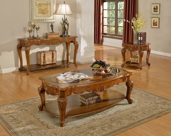 שולחן סלון מעץ מלא בשילוב זכוכית מעוגלת – דגם HSC1605. גרין האוס רהיטים