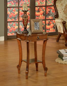 שולחן צד בעיצוב איטלקי – עץ אגוז מלא עם מגירה | דגם 008. גרין האוס רהיטים