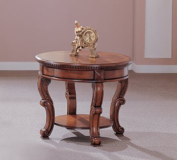 שולחן עגול מעץ מלא סגנון איטלקי. גרין האוס רהיטים