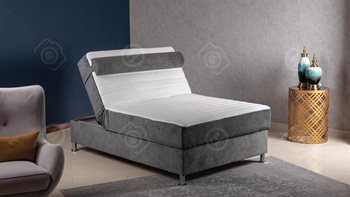 מיטת וחצי עם ראש מתכוונן וארגז אחסון | דגם לונדון. גרין האוס רהיטים