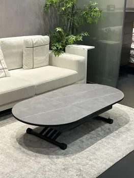 שולחן טרנספורמר | דגם קרמי אובלי