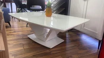 שולחן סלון אפוקסי בשילוב זכוכית | דגם V