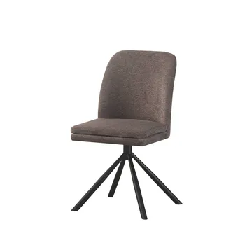 כיסא מרופד עם רגלי מתכת | דגם ארז (אפור)