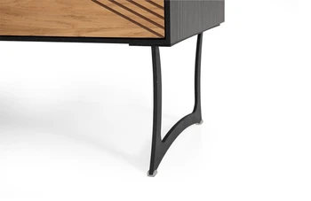 מזנון עץ בשילוב רגלי מתכת בצבע שחור | גרין האוס רהיטים