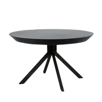שולחן אוכל עגול נפתח דגם דגלאס | 3 גוונים לבחירה | רגל מתכת שחורה