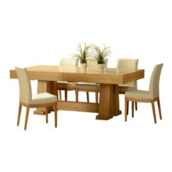 שולחן אוכל נפתח דגם תמר - צבע אלון טבעי