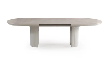 שולחן אוכל אובלי מעץ מלא | דגם דימונה