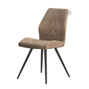 כיסא מרופד בד עבה דמוי עור הפוך | דגם חץ