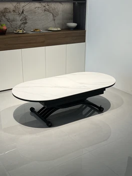 שולחן טרנספורמר | דגם קרמי אובלי