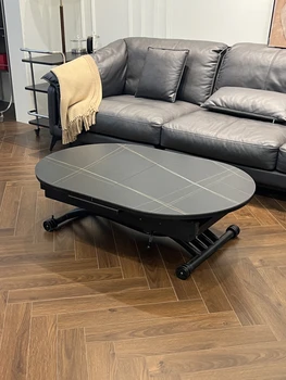 שולחן טרנספורמר | דגם קרמי אובלי