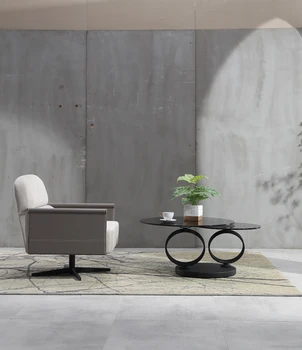 שולחן סלון עגול עם פלטות מסתובבות | דגם 8857