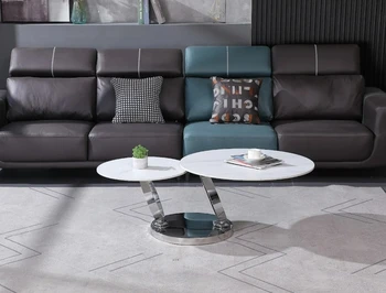 שולחן סלון עגול עם פלטות מסתובבות | דגם 8857