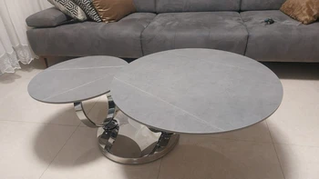 שולחן סלון עגול עם פלטות מסתובבות | דגם 8857