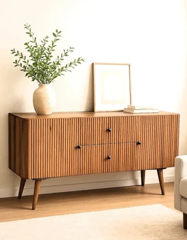 מזנון עץ מנגו מלא | דגם חריטות מעוגל. גרין האוס רהיטים WWW.G-H.CO.IL