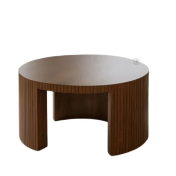 שולחן סלון עגול | עץ מנגו טבעי