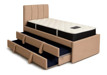 מיטה מרופדת עם 2 מיטות חבר | דגם פירמידה