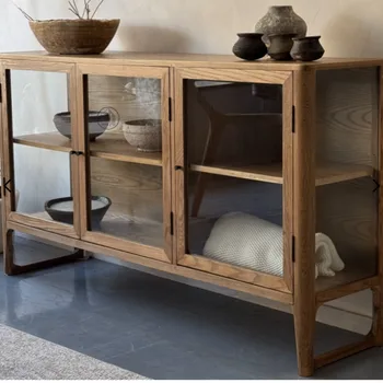 מזנון עץ בוק מלא | דגם הוואנה – 3 דלתות. G-H.CO.IL