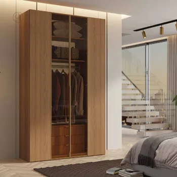 ארון פתיחה | דלתות עץ בשילוב זכוכית -  דגם G3