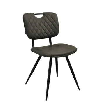 כיסא מרופד ד. עור | דגם יגואר | צבע: חום