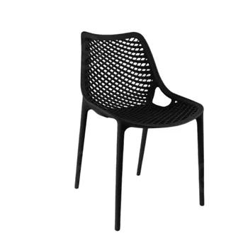 כיסא פלסטיק קשיח עם ידיות  |  דגם אולטרה | שחור WWW.G-H.CO.IL