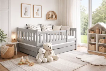 מיטת ילדים עם מיטת חבר מעץ מלא | דגם נלה WWW.G-H.CO.IL