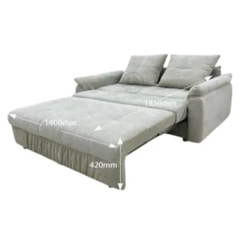 צבע: בז' - ספה נפתחת למיטה זוגית 140 ס"מ | ספת אירוח נפתחת | דגם לונה . sofa-bed-140-green-house
