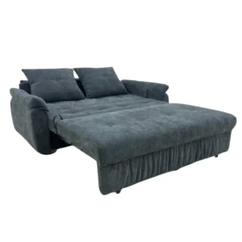 צבע: אפור כהה - ספה נפתחת למיטה זוגית 140 ס"מ | ספת אירוח נפתחת | דגם לונה