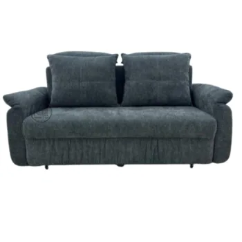 צבע: אפור כהה - ספה נפתחת למיטה זוגית 140 ס"מ | ספת אירוח נפתחת | דגם לונה