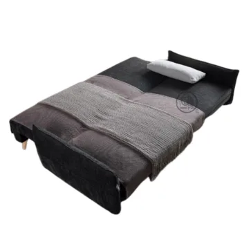 צבע: אפור כהה - ספה נפתחת למיטה זוגית 190 ס"מ | ספת אירוח לסלון | דגם רויאל