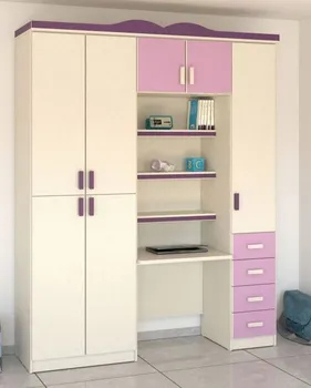 ארון בגדים משולב עם שולחן, כולל קרניז דגם 420-1 ר.א ריהוט