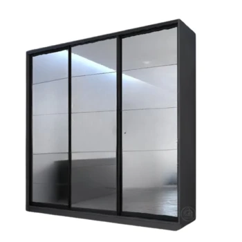 ארון הזזה | דגם מראה אפורה (פרימיום)