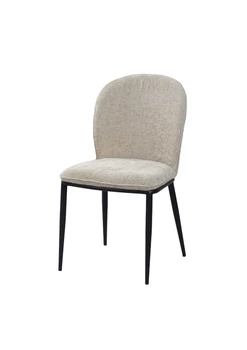 כיסא מרופד עם רגלי מתכת | דגם כלנית (בז')