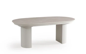 שולחן אוכל אובלי מעץ מלא | דגם דימונה