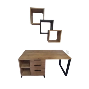 שולחן כתיבה אופק | שילוב MDF בלגי וברזל