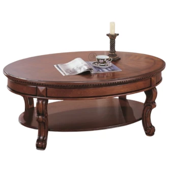 שולחן סלון אובלי מעץ מלא | דגם H9