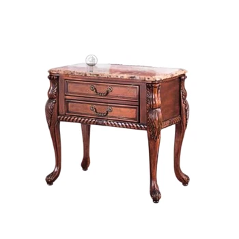 קונסולה מעץ מלא ופלטת שיש | דגם B0978-3