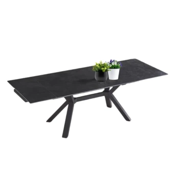 פינת אוכל | דגם סנדי קרמי שחור + 6 כיסאות