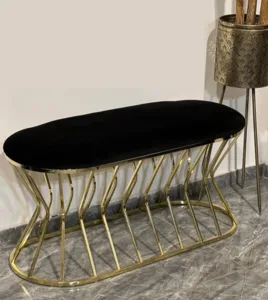 הדום רגל זהב ריפוד קטיפה | 104/42 גובה 50 ס"מ