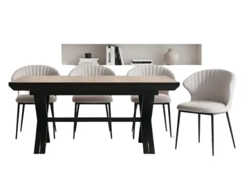 סט פינת אוכל | שולחן אקסו וכסאות ליב