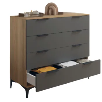 קומודה 4 מגירות טריקות שקטות | דגם פריזמה