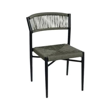 כיסא מתכת בשילוב חבל | דגם דיוואני