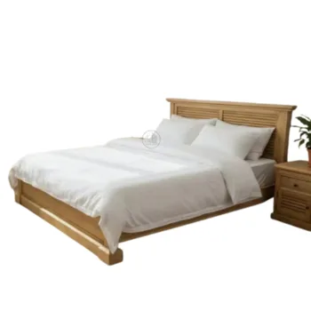 מיטה זוגית עץ מלא | דגם תריס